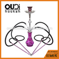 Wholesale glass shisha bottle metal stem 4 hose hookahs sale